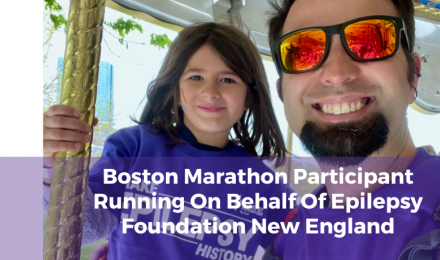 Boston marathon participant running on behalf of epilepsy foundation new england